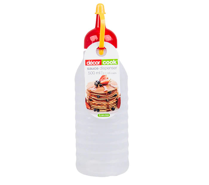 Decor Sauce Bottle 500ml Red Cap 128340-006