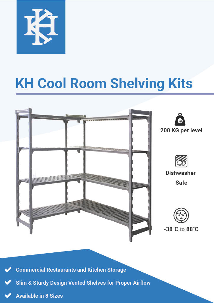 Kh Coolroom Shelving 610 X 1220 X 1800Mm Shelf Kit Complete 97618