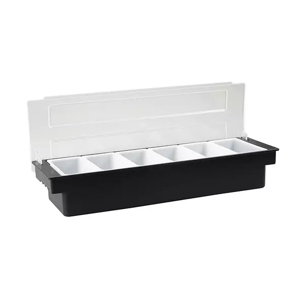 Condiment Dispenser Blk 6 Compartment 70831
