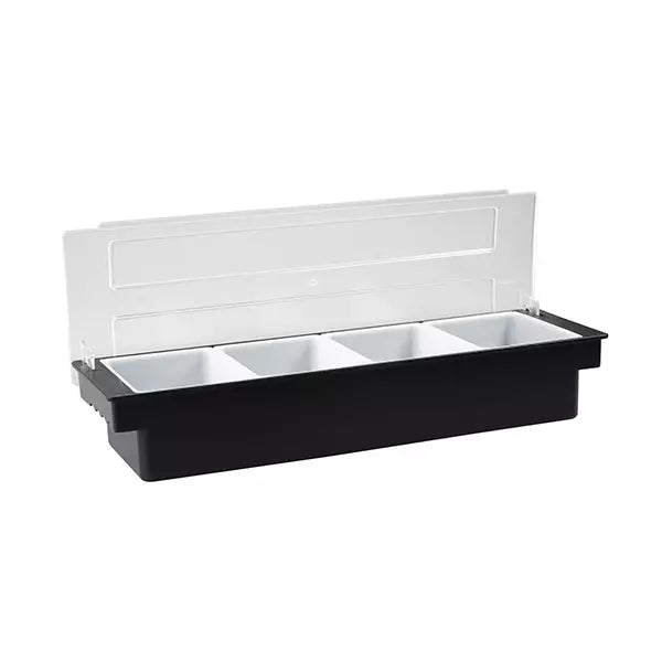 Condiment Dispenser Blk 4 Compartment 70832