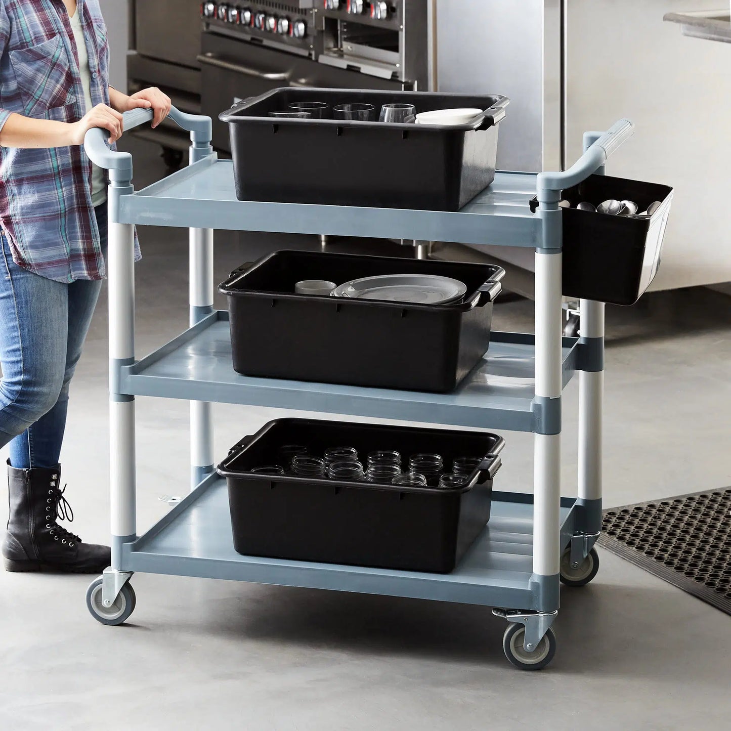 Kh Classik Chef Utility Trolley 3 Tier Large Grey 97184