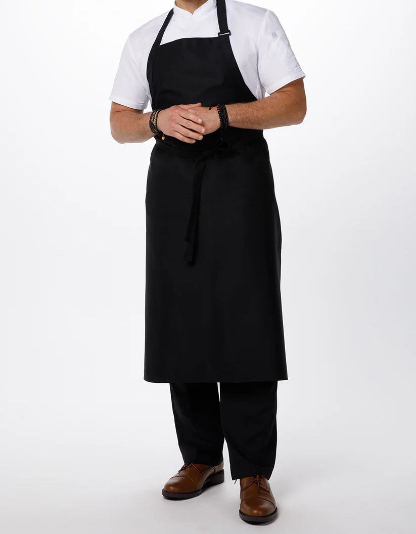 Black Large Bib Apron - A111-BLK