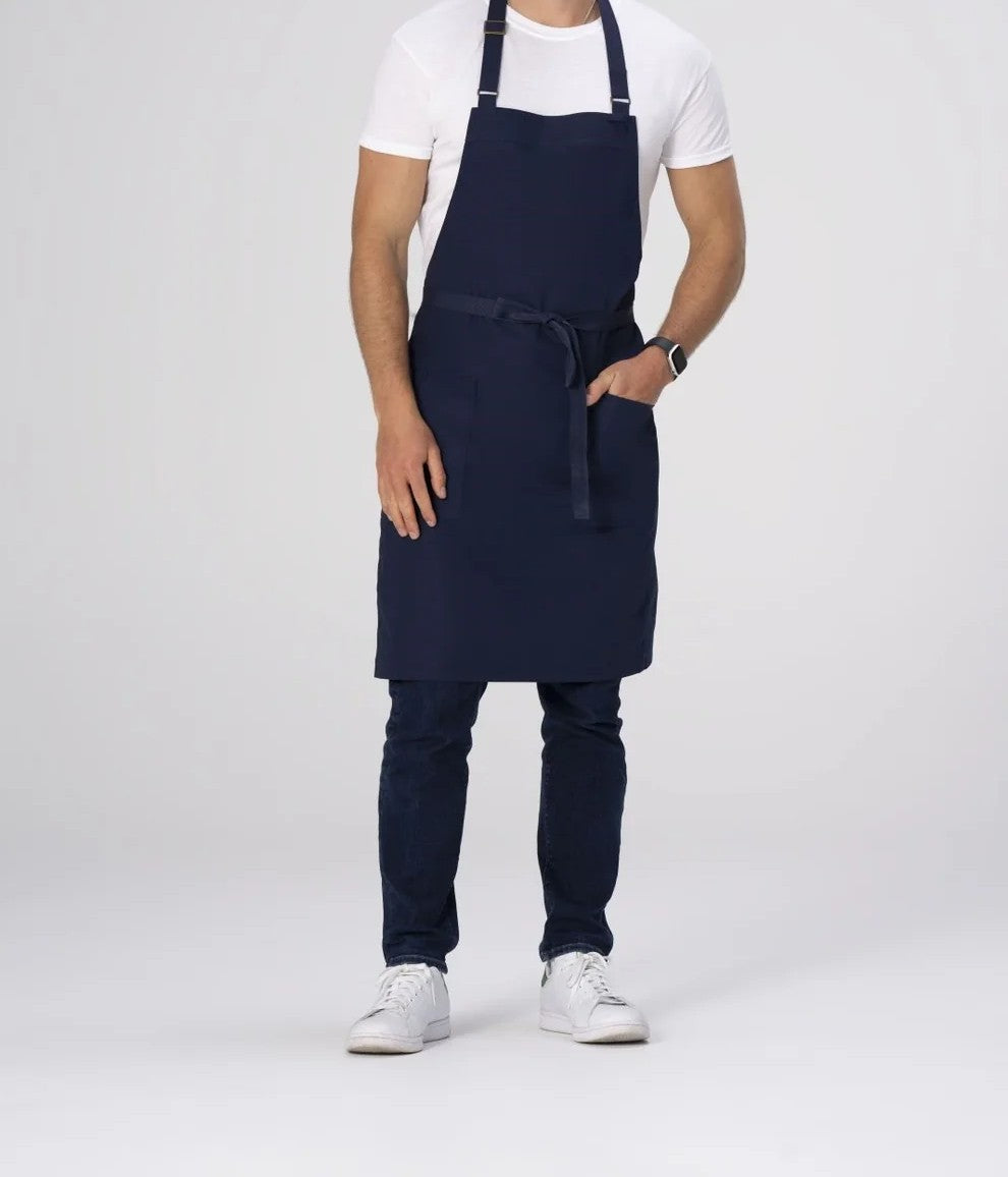 Lockharte Canvas Bib Apron Navy AB802-DNA