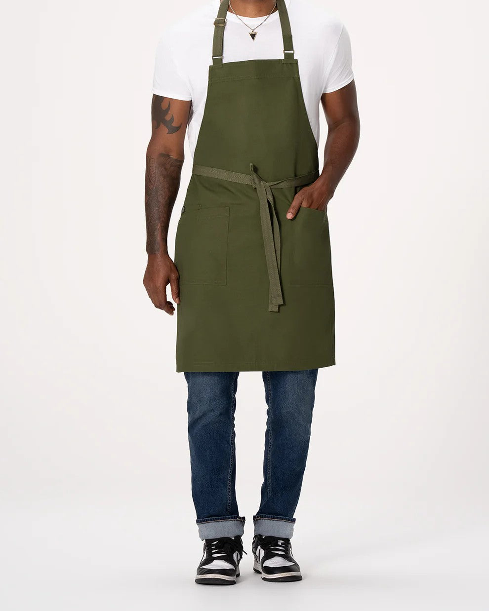 Lockharte Bib Apron - Military Green AB802-MIL