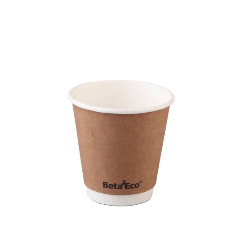 8oz Smooth Double Wall Brownkraft Cup 25 X 20 Carton SDW08K