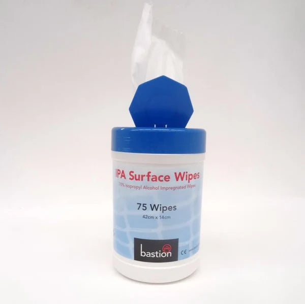 Isopropyl 70percent Alcohol Wipes Tub Of 75 BSW2412