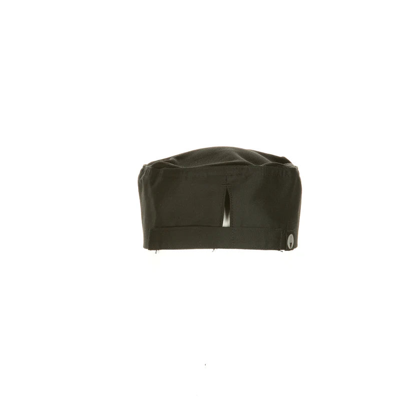Black Chef Beanie with Cool Vent Mesh - DFBB