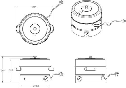JOMACK Electric Food Steamer 1500w