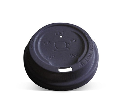 Black Lid To Suit 8oz Single Wall Cup (80mm) (20sl x50) HL8B