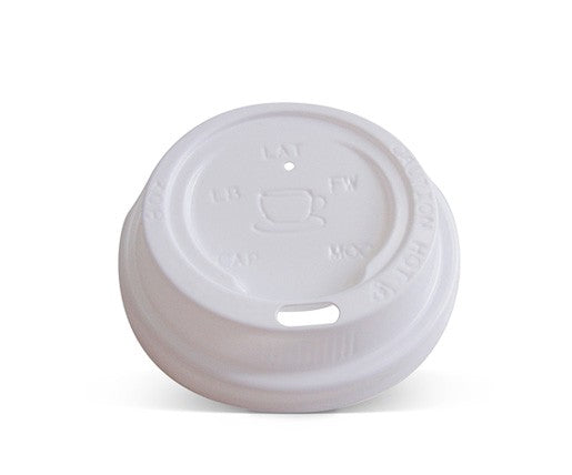 White Lid To Suit 8oz Single Wall Cup( 80mm ) (20sl x50) HL8W
