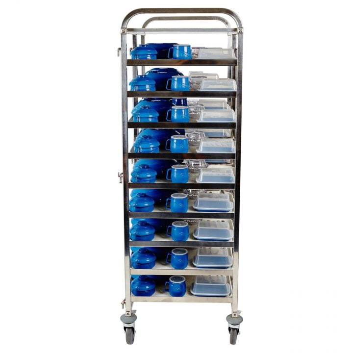 Kh Healthcare Meal Delivery Trolley 9 Tier 18 Slot S/S 96021