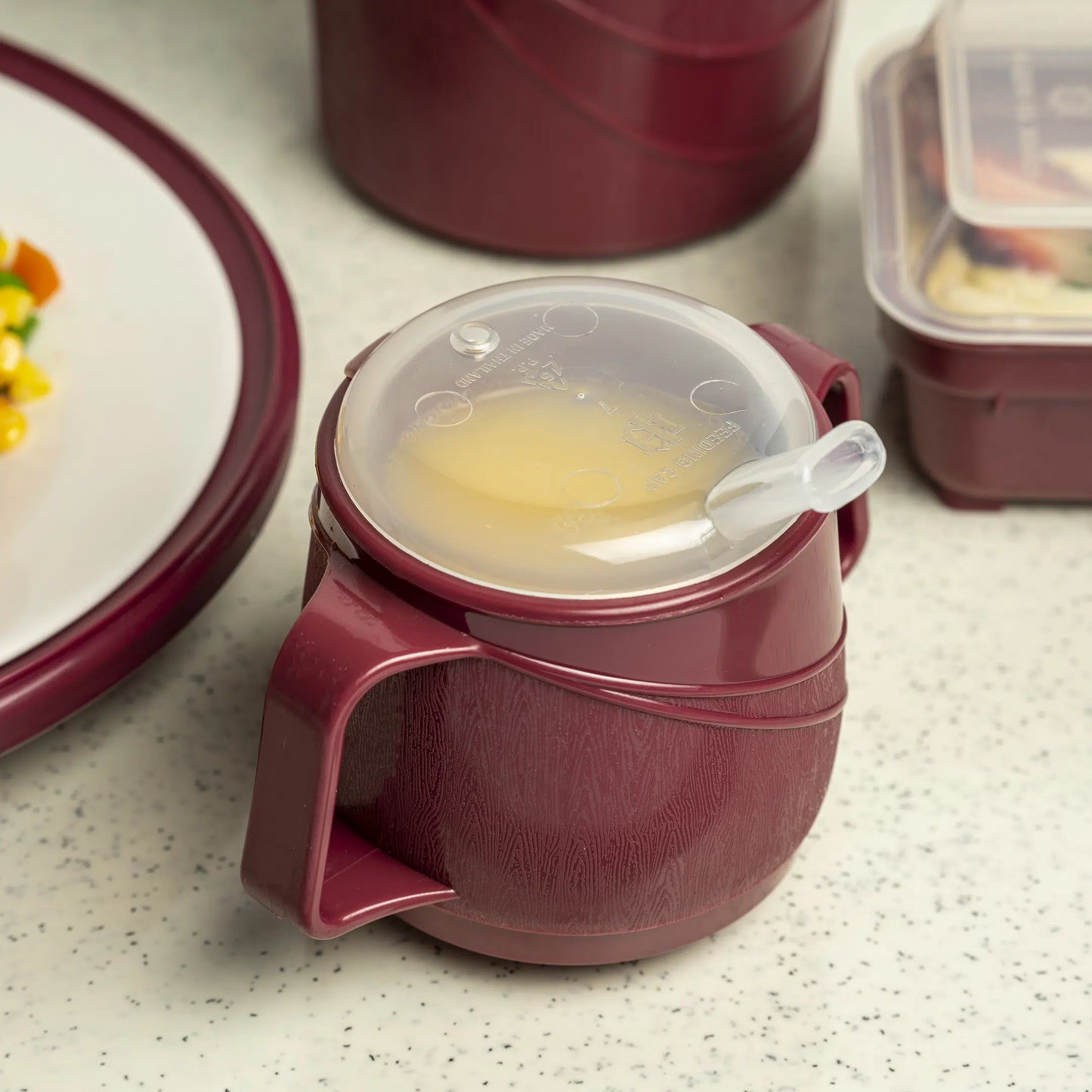 Kh Healthcare Moderne Insulated Double handle mug Burgundy 98272