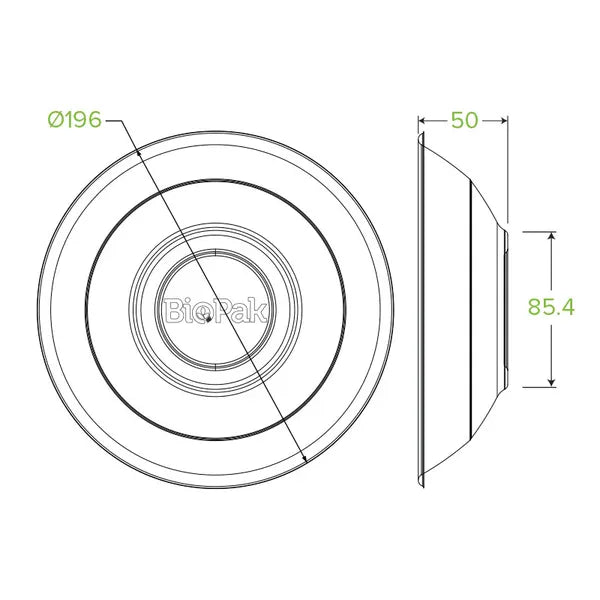 Biopak 24oz Biocane Bowl - Natural (8sl x50) B-BL-24-N