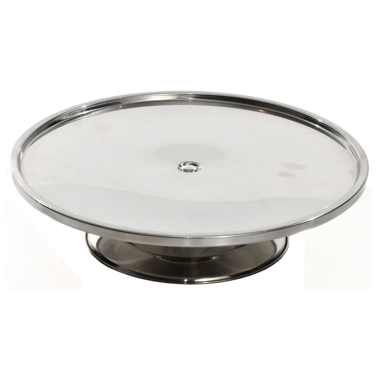 Kh Classik Chef Cake Stand S/steel Low CAKELOW
