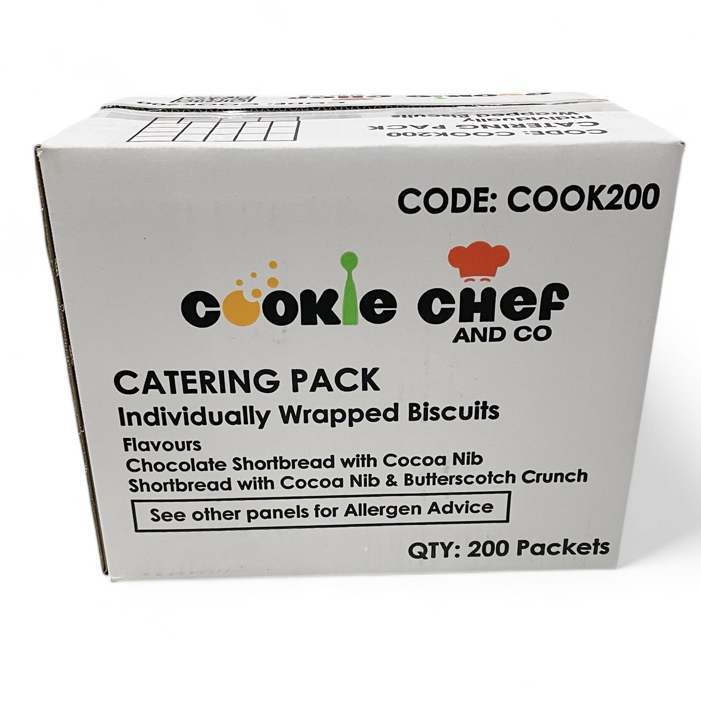 Cookie Chef Cookie box - 200 per pack 100 Chocolate- 100 Butterscotch Crunch COOK200