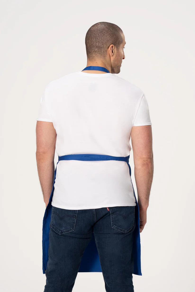 Royal Blue Bib Apron with Pocket - F8-ROY