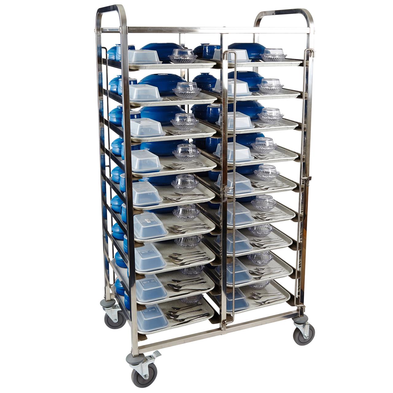 Kh Healthcare Meal Delivery Trolley 9 Tier 18 Slot S/S 96021