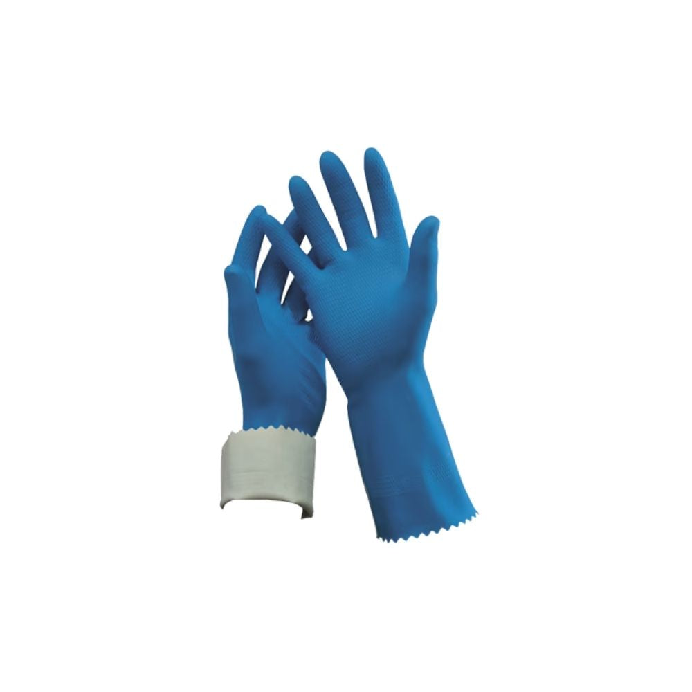 Oates F/lined Blue rubber Dish Gloves size 8-8.5 R848