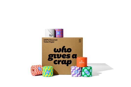 Who Gives A Crap 100% Recycled Toilet Paper Double Length (48)