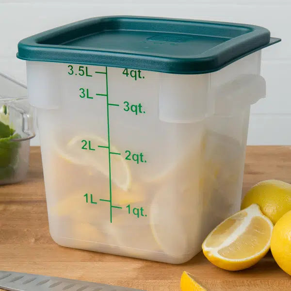 Kh Classik Chef Food Grade Square Storage 3.8Lt Pp Translucent -5 To 80C 17404