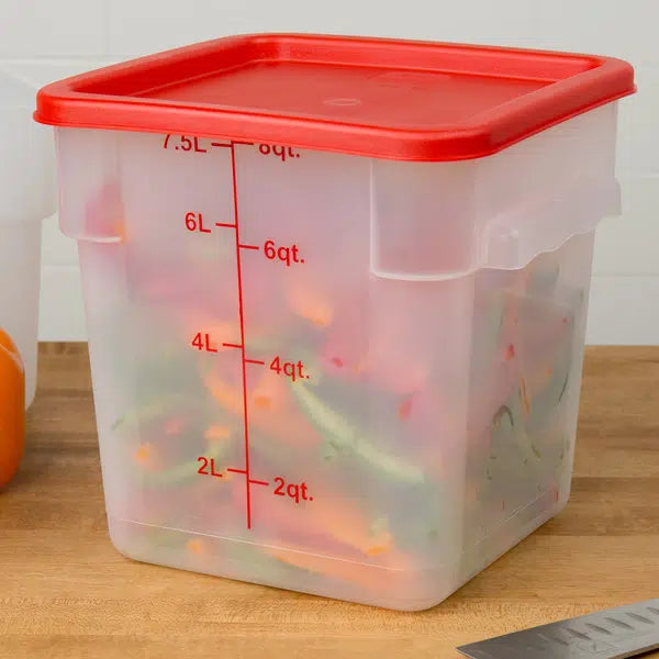 Kh Classik Chef Food Grade Square Storage 7.6Lt Pp Translucent -5 To 80C 17408