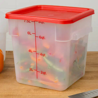 Kh Classik Chef Food Grade Square Storage 7.6Lt Pp Translucent -5 To 80C 17408
