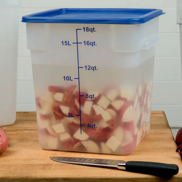 Kh Classik Chef Food Grade Square Storage 17.2Lt Pp Translucent -5 To 80C 17418