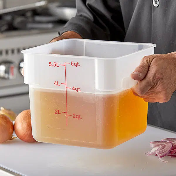 Kh Classik Chef Food Grade Square Storage 5.7Lt Pp Translucent -5 To 80C 17406