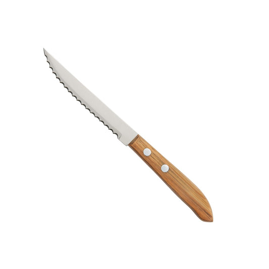 Kh Kharve Steak Knife Pakka Wood Point Tip S/Steel Blade 47008