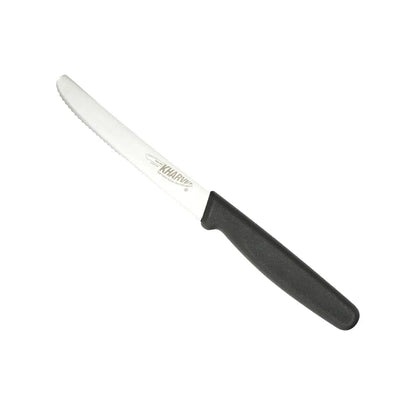 Kh Kharve Utility Knife Serrated 10Cm Black Handle 48121