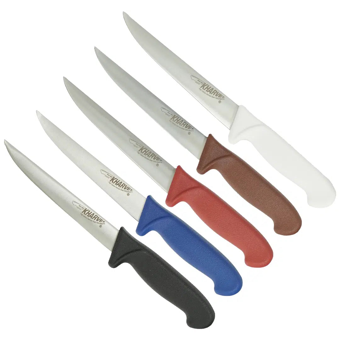 Kh Kharve Boning Knife Straight And Wide Blade 15Cm White Handle 48228