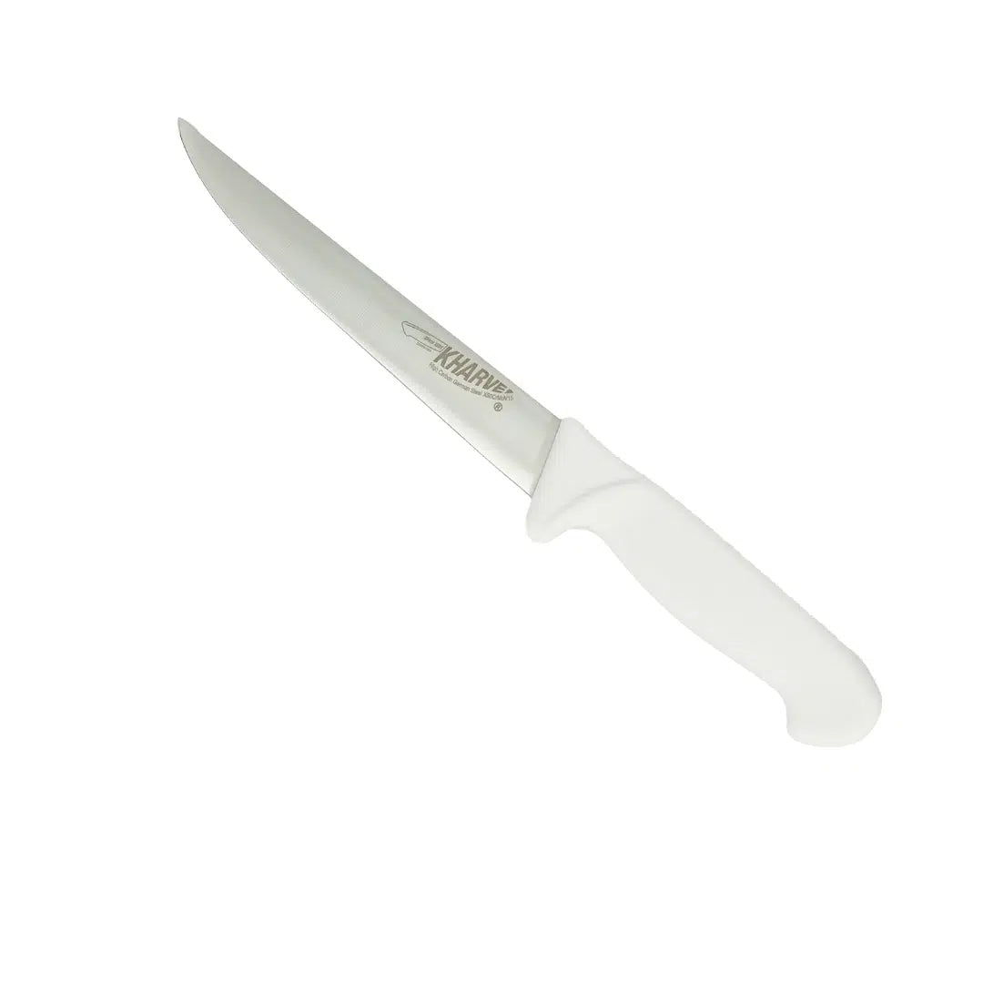 Kh Kharve Boning Knife Straight And Wide Blade 15Cm White Handle 48228