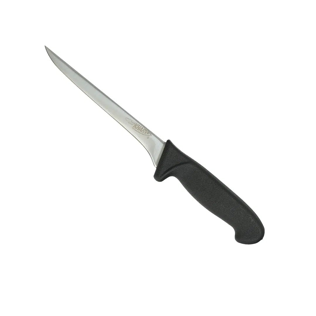 Kh Kharve Boning Knife Straight And Narrow Curved Blade 15Cm Black Handle 48231