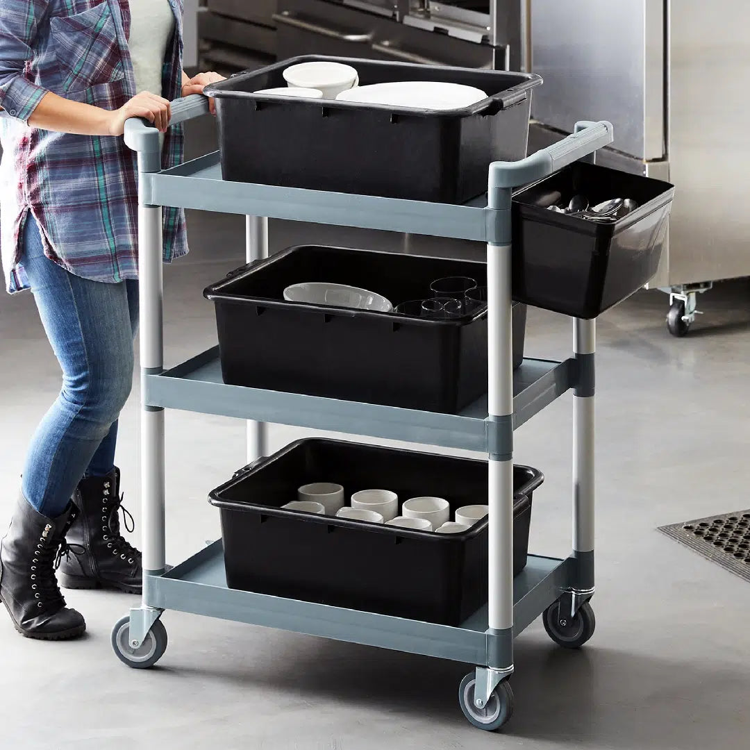 Kh Classik Chef 3 Tier Grey Utility Trolley Small 81x41x91h 97182