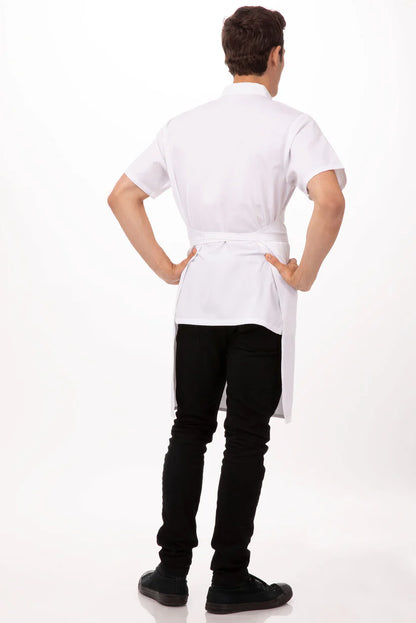 White Bib Apron No Pocket - APKDC