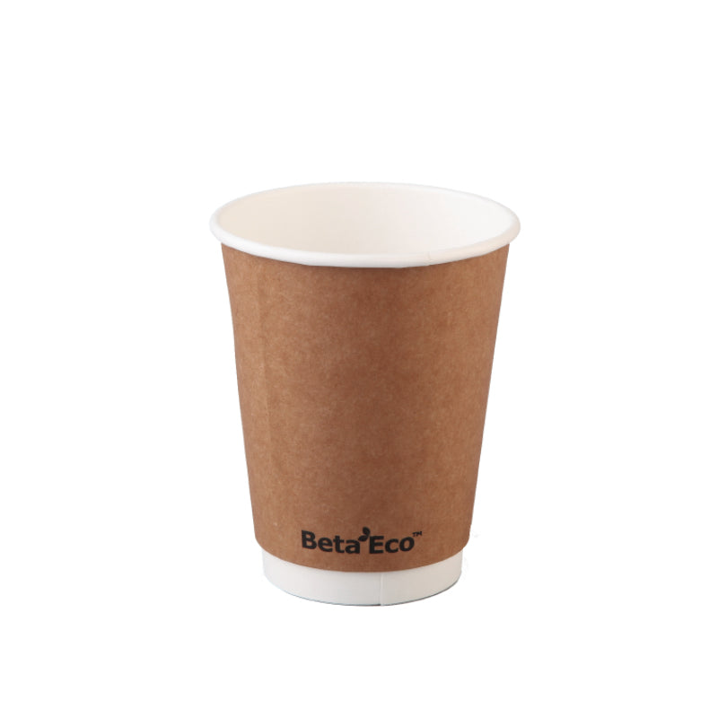 12oz Smooth Double Wall Brownkraft Cup 25  SDW12K