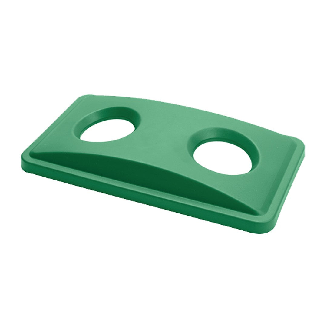 Trust Commercial Slim Bin 2 Bottle Hole Lid For 60 / 87Lt Green (1641Gn) 17962