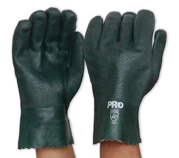 Green Glove Pvc Dble/dipped H/heat 27cm Pair PVC27DD
