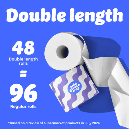 Who Gives A Crap 100% Recycled Toilet Paper Double Length (48)