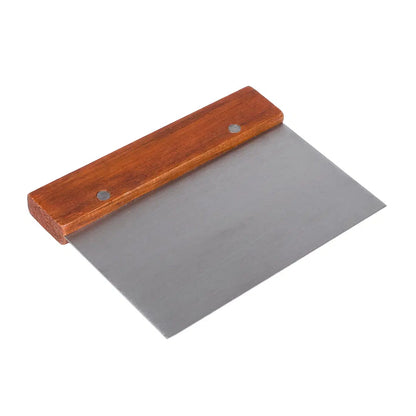 Kh Classik Chef Scraper Dough 150mm x 75mm Wood Handle S/Steel Blade SCRDOU15