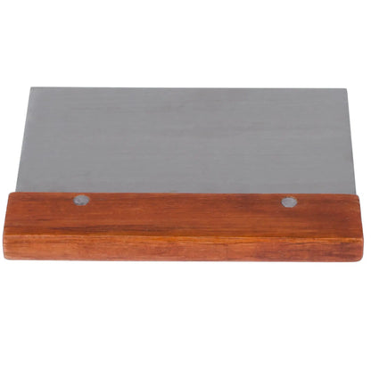 Kh Classik Chef Scraper Dough 150mm x 75mm Wood Handle S/Steel Blade SCRDOU15