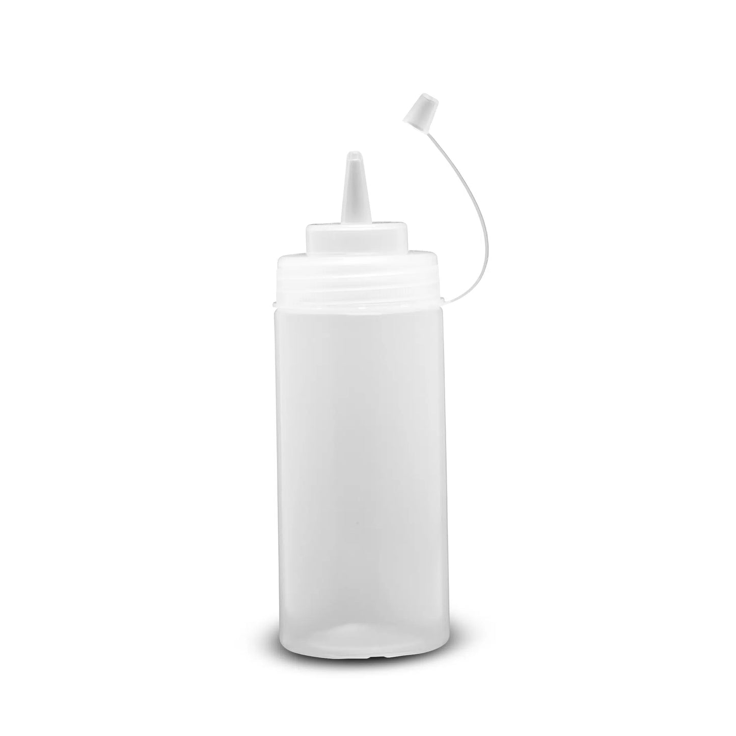 Kh Classik Chef Plastic Squeeze Bottle Wide Mouth Clear W/Cap 472Ml / 16Oz Pe 12400