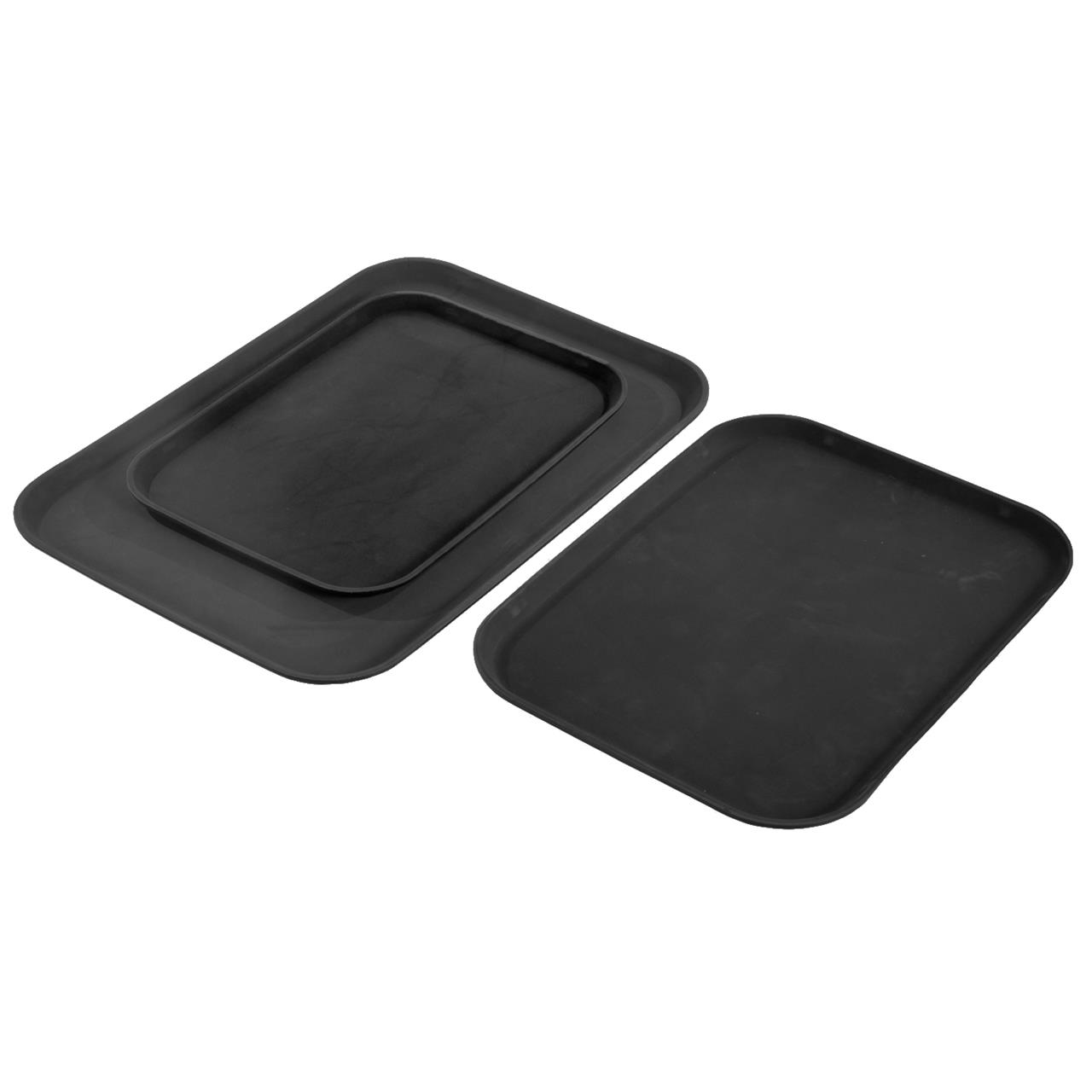 KH Classik Chef Tray Rubber Non Slip Rectangle 300 x 400mm BLACK 89160