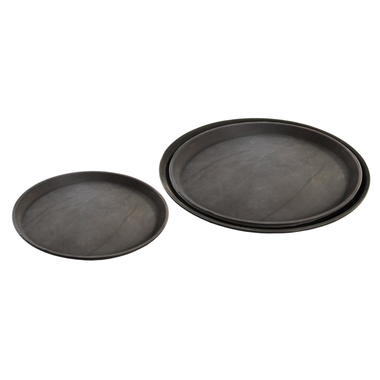 Kh Classik Chef Non Slip Round Tray 40cm Black 89140