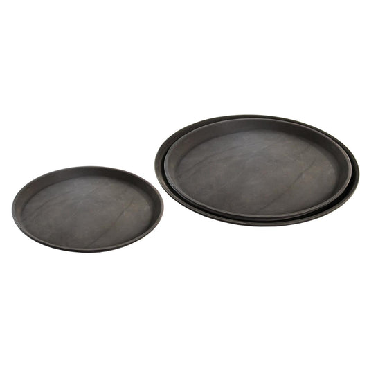 Kh Classik Chef Non Slip Round Tray 35cm Black 89135