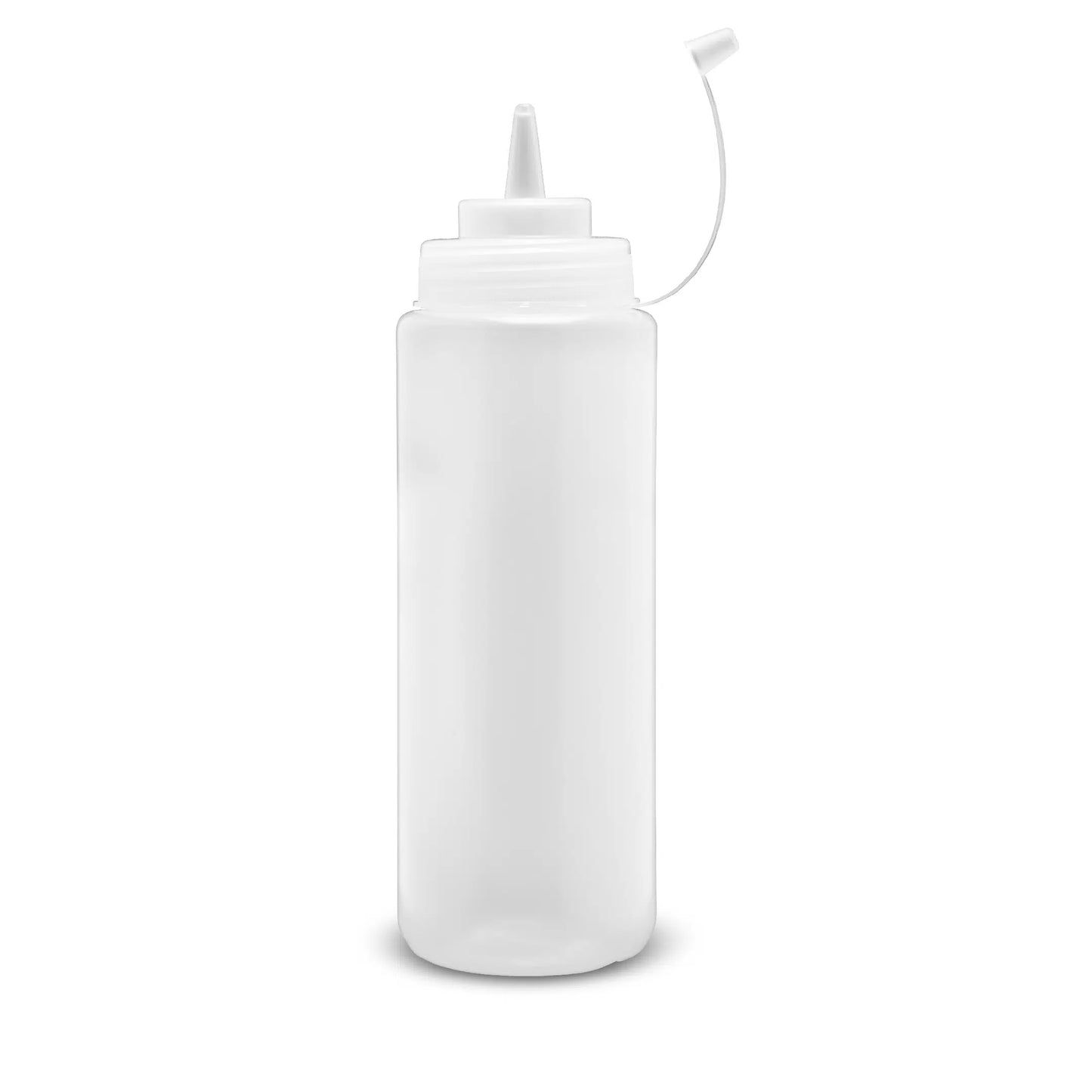 Kh Classik Chef Plastic Squeeze Bottle Wide Mouth Clear W/Cap 708Ml / 24Oz Pe 12404
